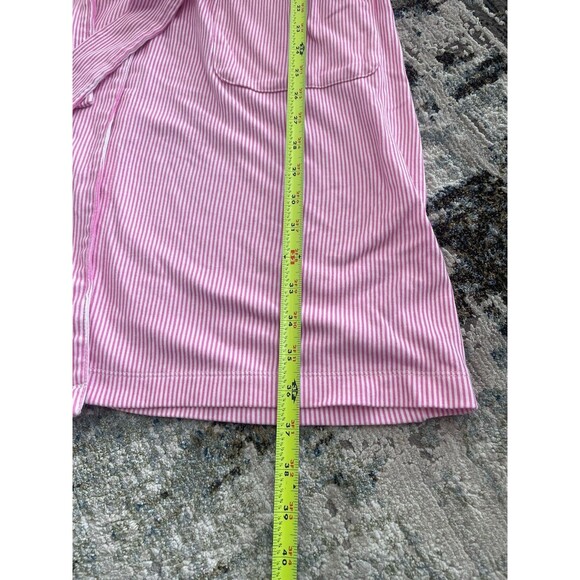 Lauren Ralph Lauren PINK STRIPE Womens Kimono Wrap Knit Robe Large LNC EUC - Picture 6 of 8